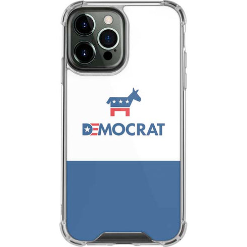 Democrat Blue And Red iPhone 15 Pro Max Clear Case